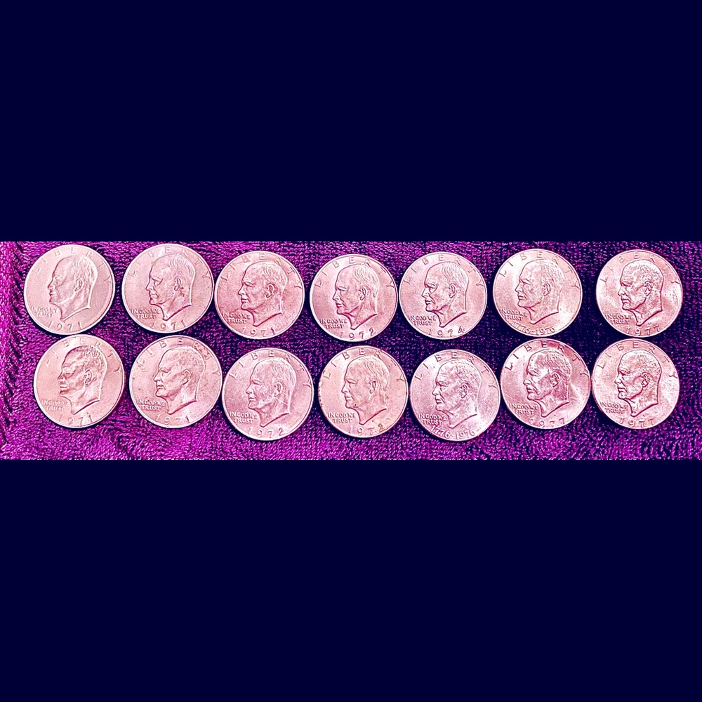 Eisenhower “Ike” Silver Dollar Coin Lot (14)